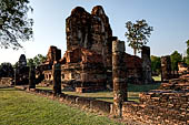 Thailand, Old Sukhothai - Wat Phra Pai Luang. The mondop with the remains of a standing Buddha statue. 
